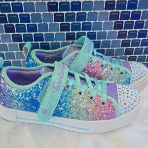 Kids twinkle toes glitter sneakers